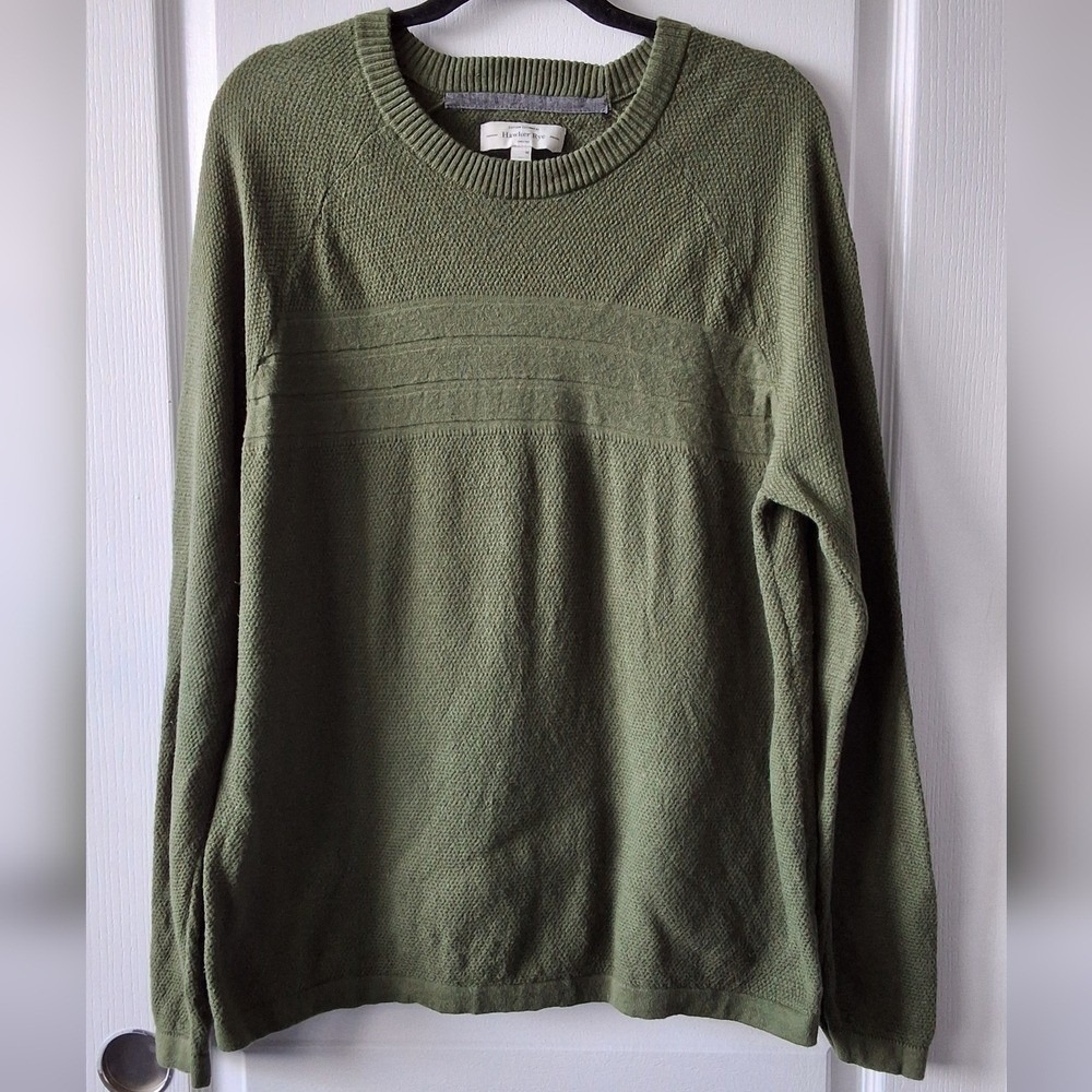 Hawker Rye Men M 95/5 Cotton Cashmere Blend Crewneck Sweater Preppy Comfort Cozy